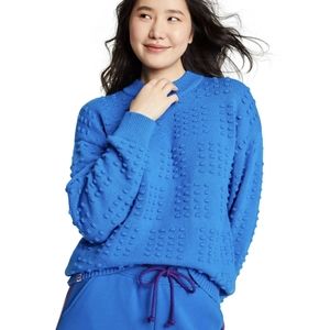 Lego x Target Textured Crewneck Bright Blue Sweater, size XS